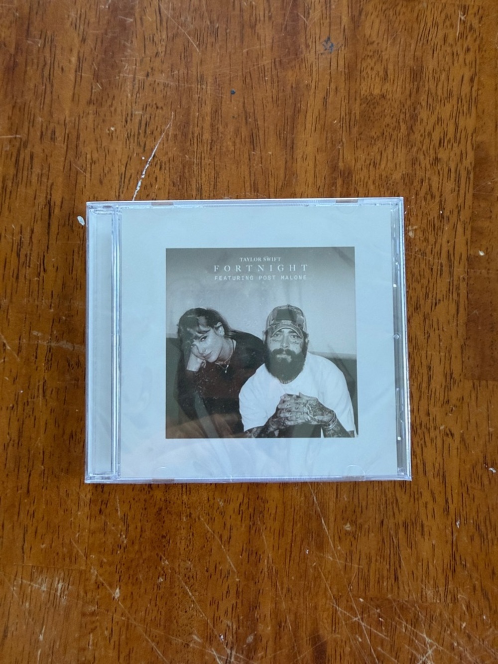 Taylor Swift White CD Single with Black and Cream Artwork